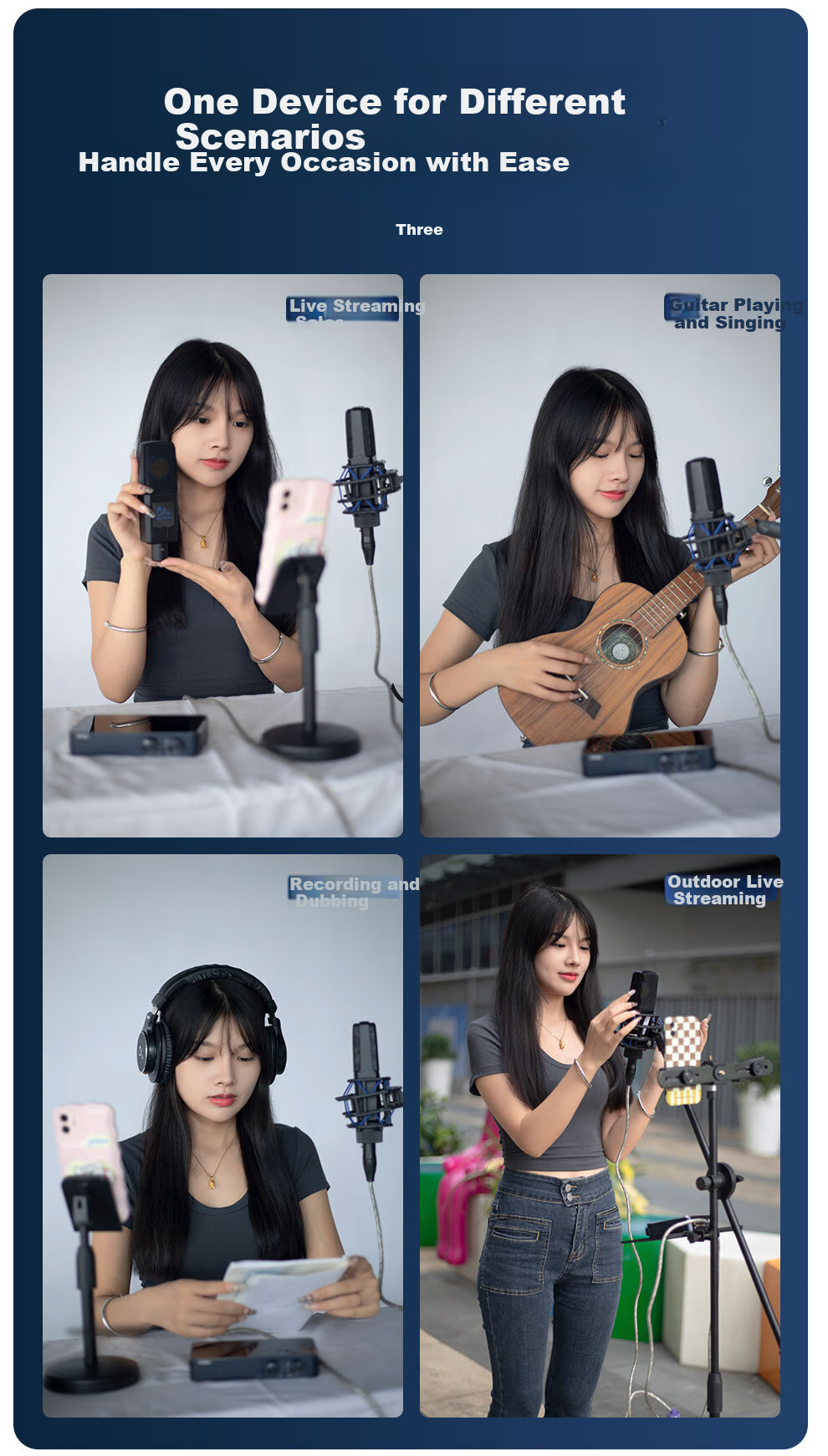 Meisheng T900 Live Streaming Sound Card Kit Professional Recording Singing KTV Set Condenser Microphone Game Mic for Mobile PC Outdoor Douyin 14