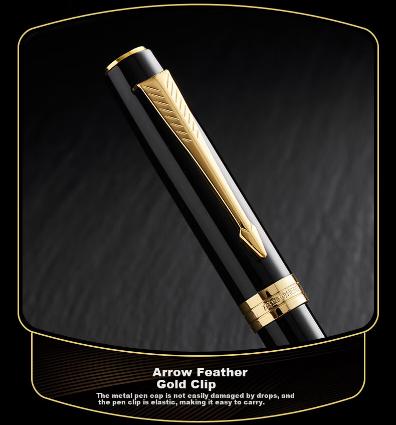 HERO Fountain Pen Gift Box 7077 Black Fine Nib Chess Black Student Stylish Birthday Ink Pen F Nib 8
