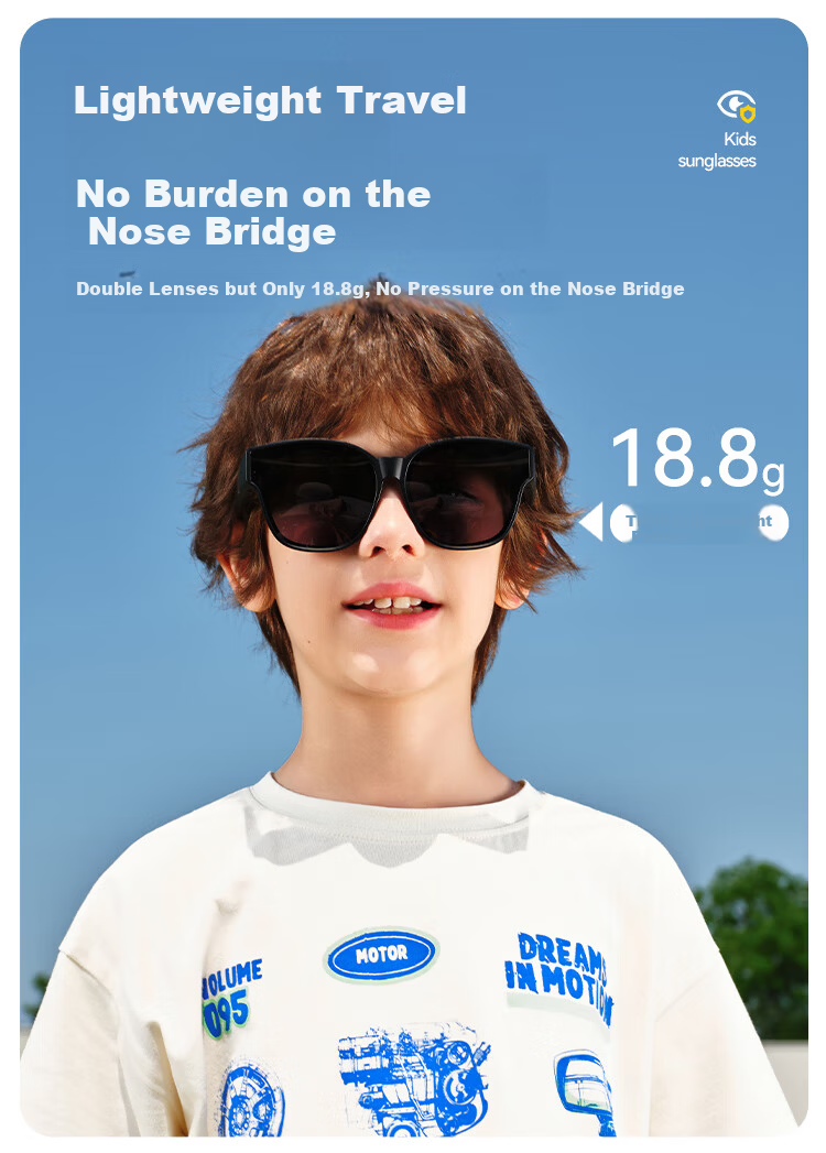 YEEHOO Children's [Myopia Protective Glasses] Lightweight High-Definition Versatile Card Slot Anti-UV Sunglasses for Ages 6-14 8