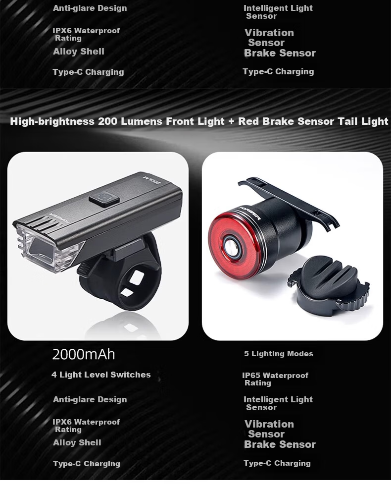Forever Bicycle Night Riding Front Light Mountain Bike Riding Headlight Road Bike Night Light Super Bright Strong Light Digital Display Model 19