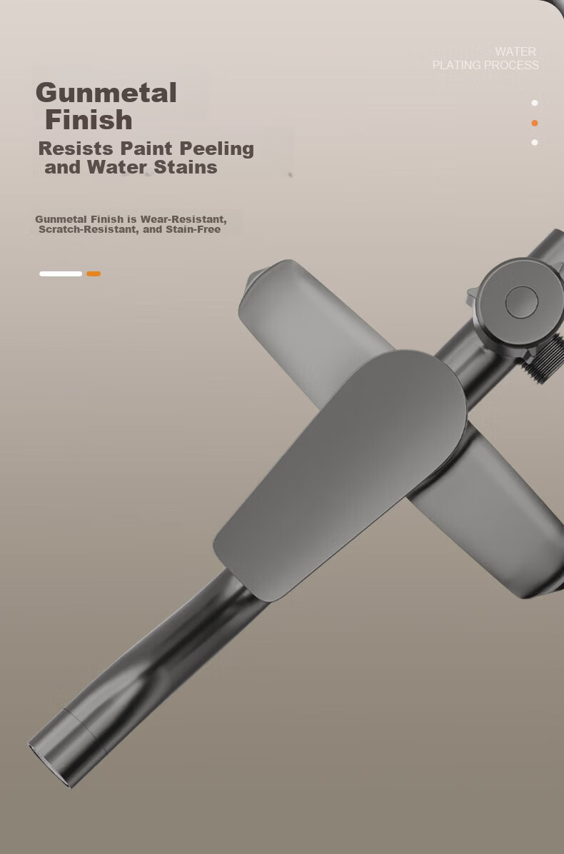 Jingmi Premium Shower Set Brass Body Faucet High-Pressure Shower Head Bathroom Shower System 5