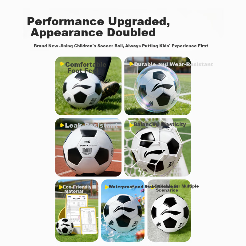 Li-Ning Football Size 5 Match Training Standard Ball Durable Adult and Student Soccer Ball for Primary and Middle School Exams
