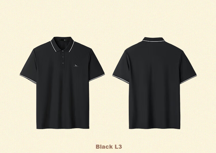 HLA Short-Sleeve Polo Shirt for Men, New Year of The Tiger Design, Dunhuang Non-Iron Short Sleeve, Summer Father's Day Gift 10