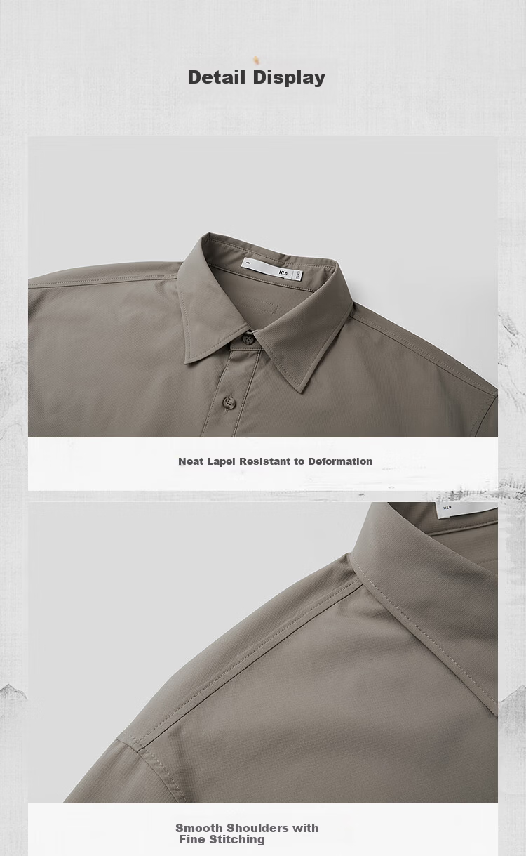 HLA Hailan Home Men's Short Sleeve Polo Shirt 26 Mountain Not High Series Sun Protection Summer Short Sleeve HNTPW2F183A 12
