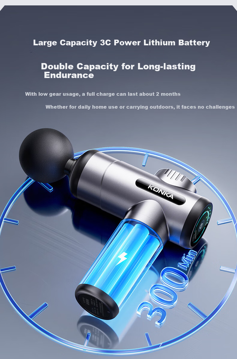 KONKA Fascia Gun Massager Shoulder Neck Waist Back Massager Deep Muscle Relaxation Mini Portable Professional Sports Neck Fascia Gun Practical Birthday Gift for Dad Mom Boyfriend 14