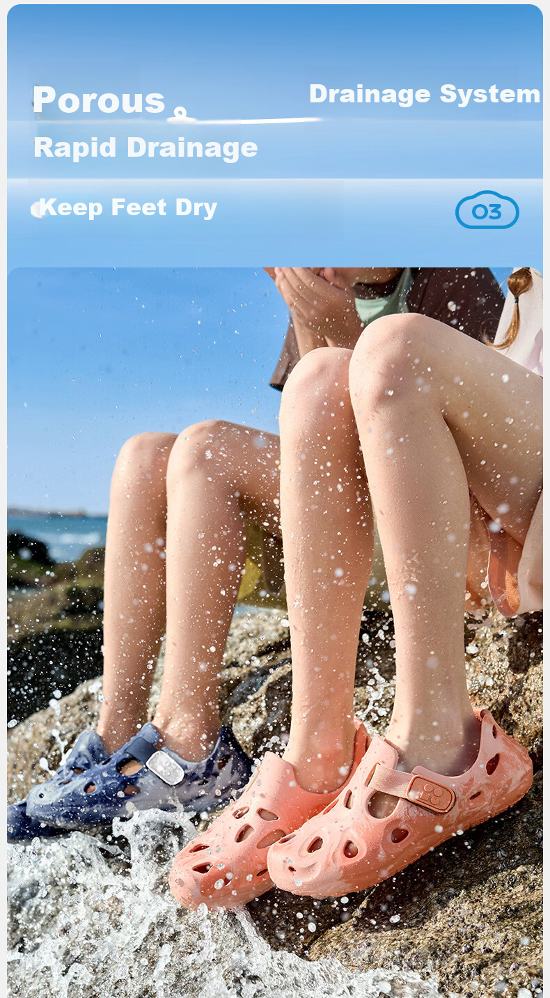 Kocotree KK Tree Kids Ventilated Non-Slip Lightweight Beach Water Shoes for Boys and Girls Parent-Child Model 10