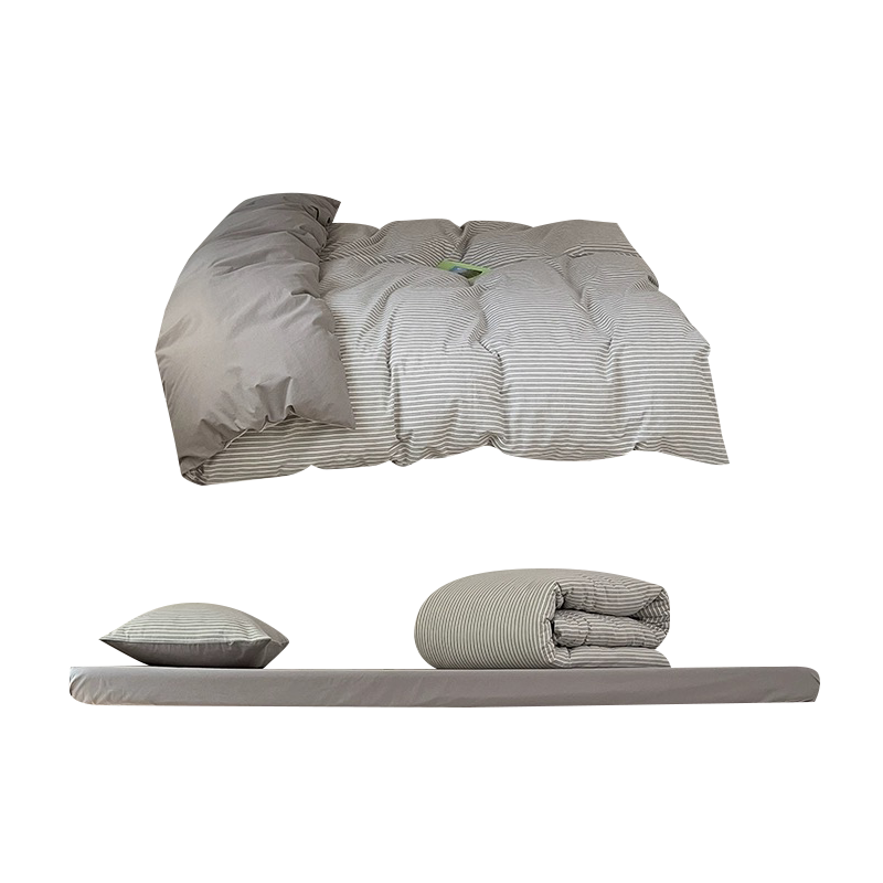 MUJI Cotton Bedding 6-Piece Set (3-Piece Set + Quilt Core + Mattress) for Student Dormitory Bunk Beds