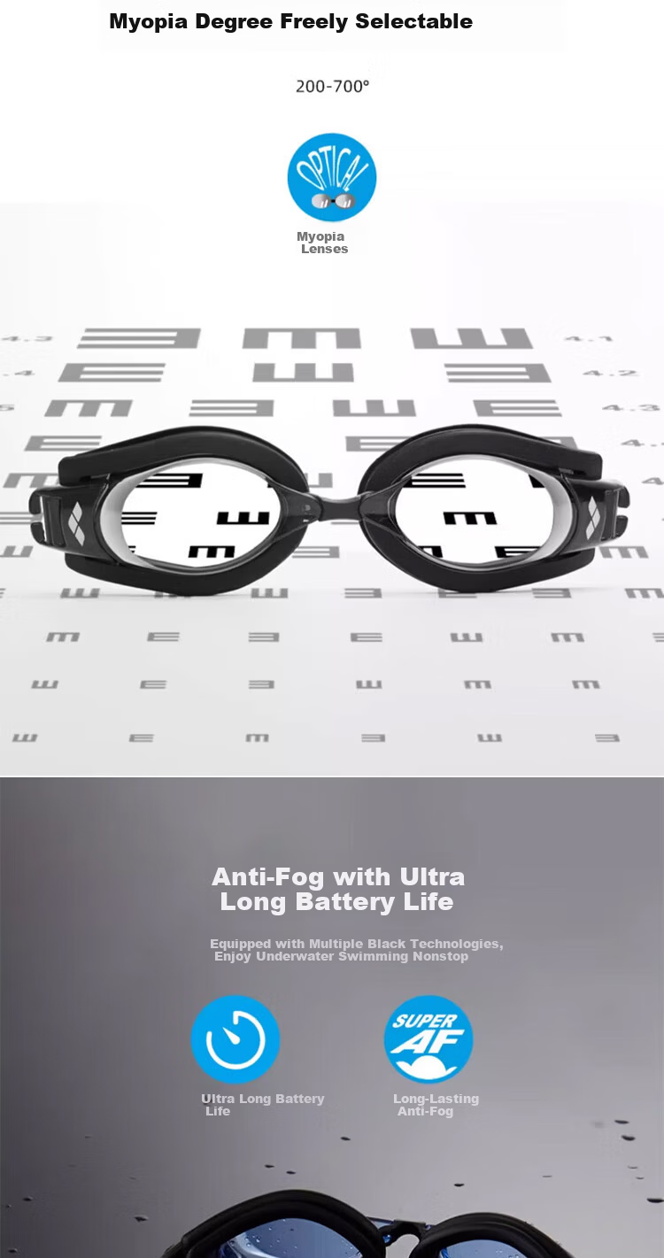 Arena Imported Swimming Goggles, Wide Field of View, High Definition Anti-Fog, Pioneer Waterproof, with Prescription Lenses, Professional Swimming Glasses for Men And Wome 5