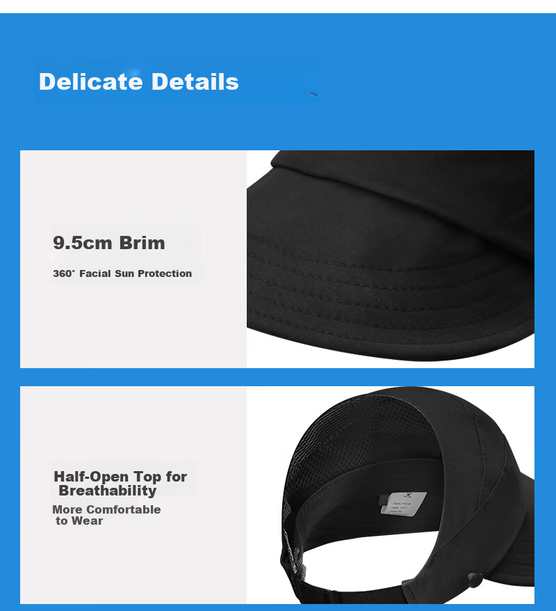 KELME Women's Summer Sun Protection Hat Outdoor UV Protection Ponytail Cap Sun Hat for Hiking Cycling Sports 4
