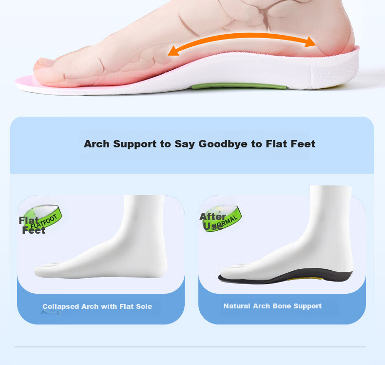 FOOTOPPO Sports Insoles for Men Military Training Ultra-Soft Shock Absorbing Insoles for Men's Basketball Shoes Running Shoes Insoles for Women 8