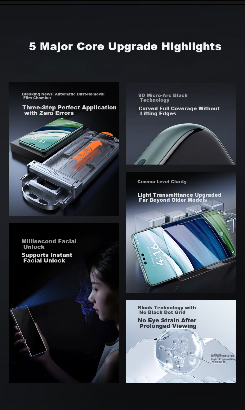 DIVI [One-Cover Instant Adhesion] Full Glue Privacy Screen Protector for Huawei Mate60 Pro/60 Pro+/RS Extraordinary Master Microcrystalline Anti-Fingerprint Non-Tempered Drop-Proof Dust-Free Case 7
