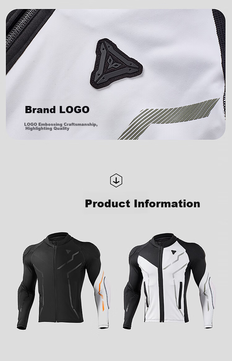 Duhan Wind Rider Motorcycle Riding Armor Jacket Unisex Breathable Quick-Dry Motorbike Riding Gear Anti-Fall CE Protective Gear Four Seasons White 15