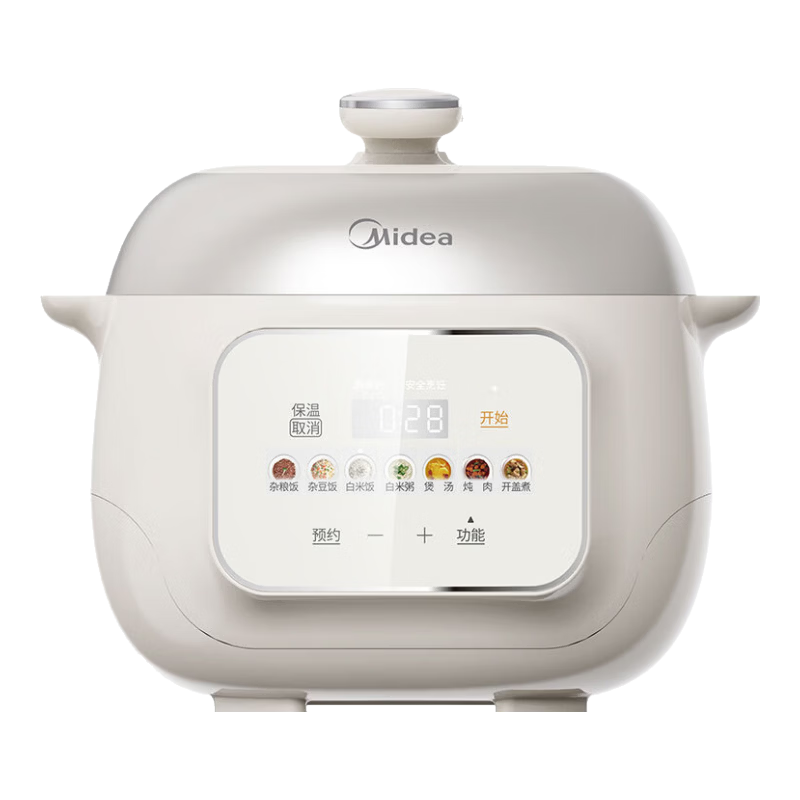 Midea Titanium 0-Fluoride Electric Pressure Cooker High-Pressure Rice Cooker Small 3-4 Person 3L Household Multifunctional Integrated 2026 New Model Open-Lid Electric Cooking Pot MY-C3940