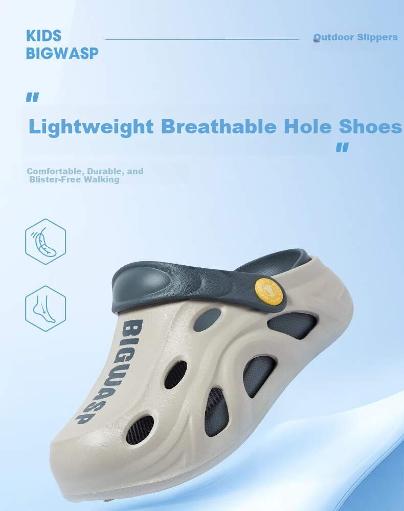 BIG WASP Bumblebee Non-Slip Silent Breathable Hole Shoes D352424773 White Green 33.5 1