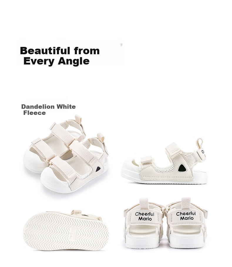 Cheerful Mario Kids Summer Sandals Boys Girls Outdoor Soft Sole 2026 New Breathable Casual Korean Style Toddler Shoes 8