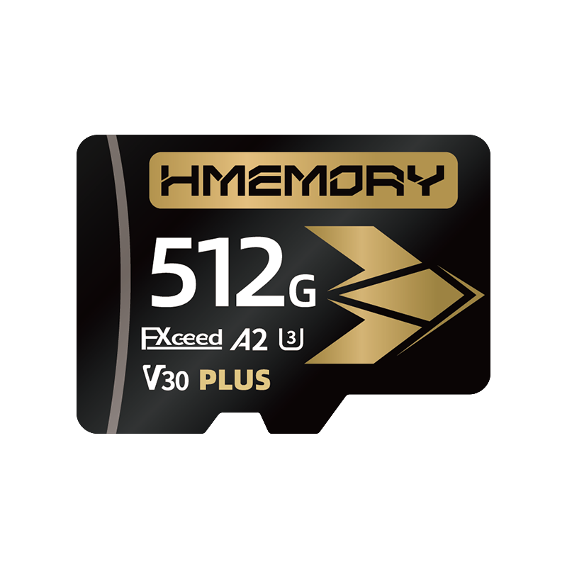 Huacun 512GB Memory Card for DJI Pocket 3/4/4P Handheld Sports Camera High-Speed TF Card for Action 6/5 Pro/4 Pocket Camera Storage SD Card