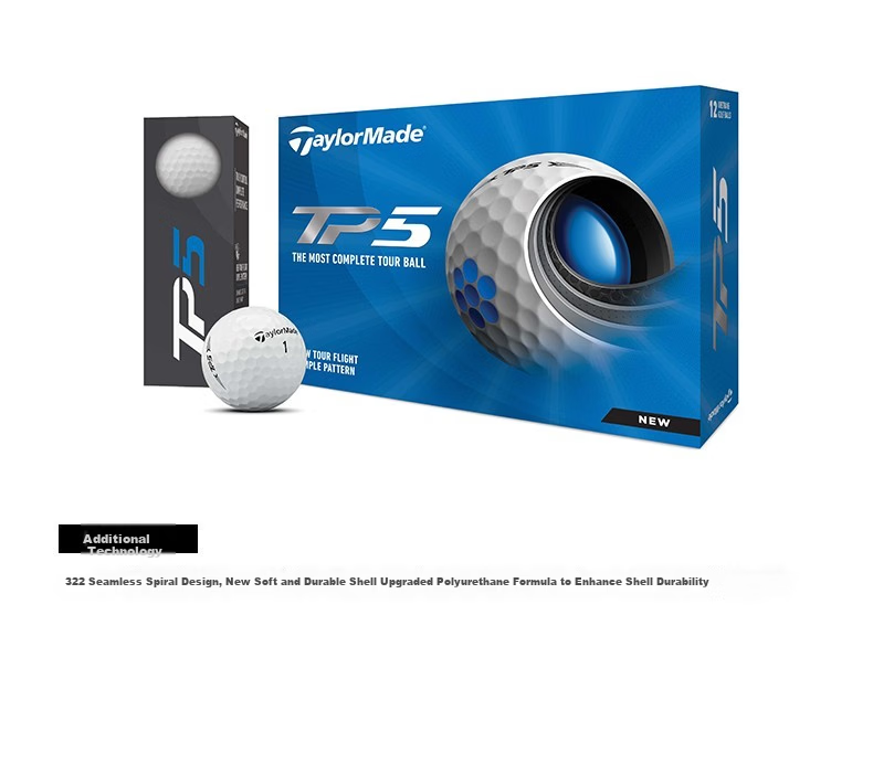 Taylormade TP5X 3.0 Golf Balls 5-Layer Practice and Tour Professional White 12-Pack 8