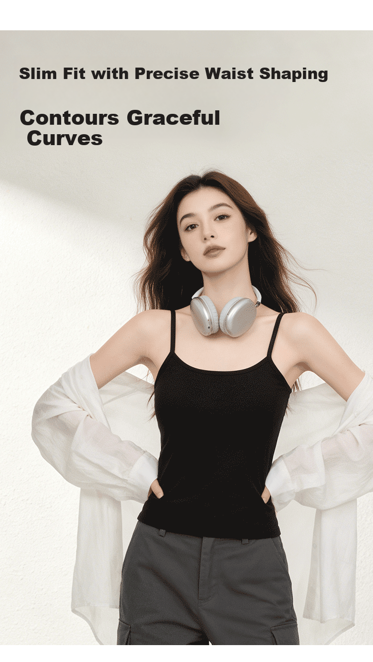 Urban Beauty Pure Cotton Padded Camisole Women's Integrated Bra Solid Color Basic Backless Innerwear Outerwear Top 13