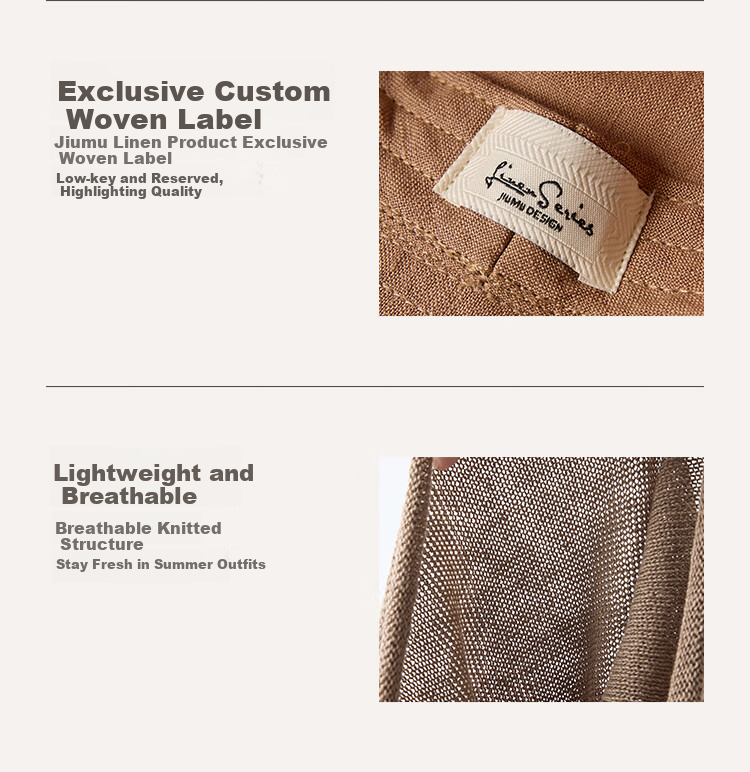 JIUMU Linen Hat Unisex Headwrap Cold Weather Thin Summer Knit Beanie Warm Air Conditioning Cap Maternity Sleep Cap 9