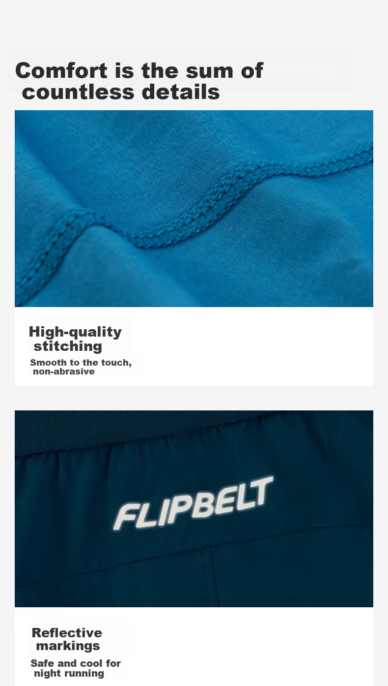 Feibit Air Pants 4.0 Men's Waist Bag Shorts Breathable Running Sports Pants 5-Inch Quick-Dry Lake Blue L 11