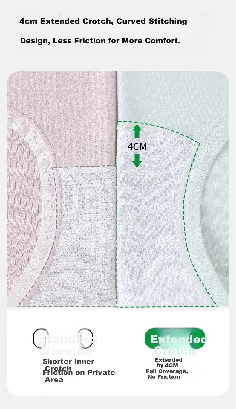 Herbal Original Color Girls' Modal Extended Mulberry Silk Crotch Underwear 2026 New Style for Middle School Girls in Adolescence 5