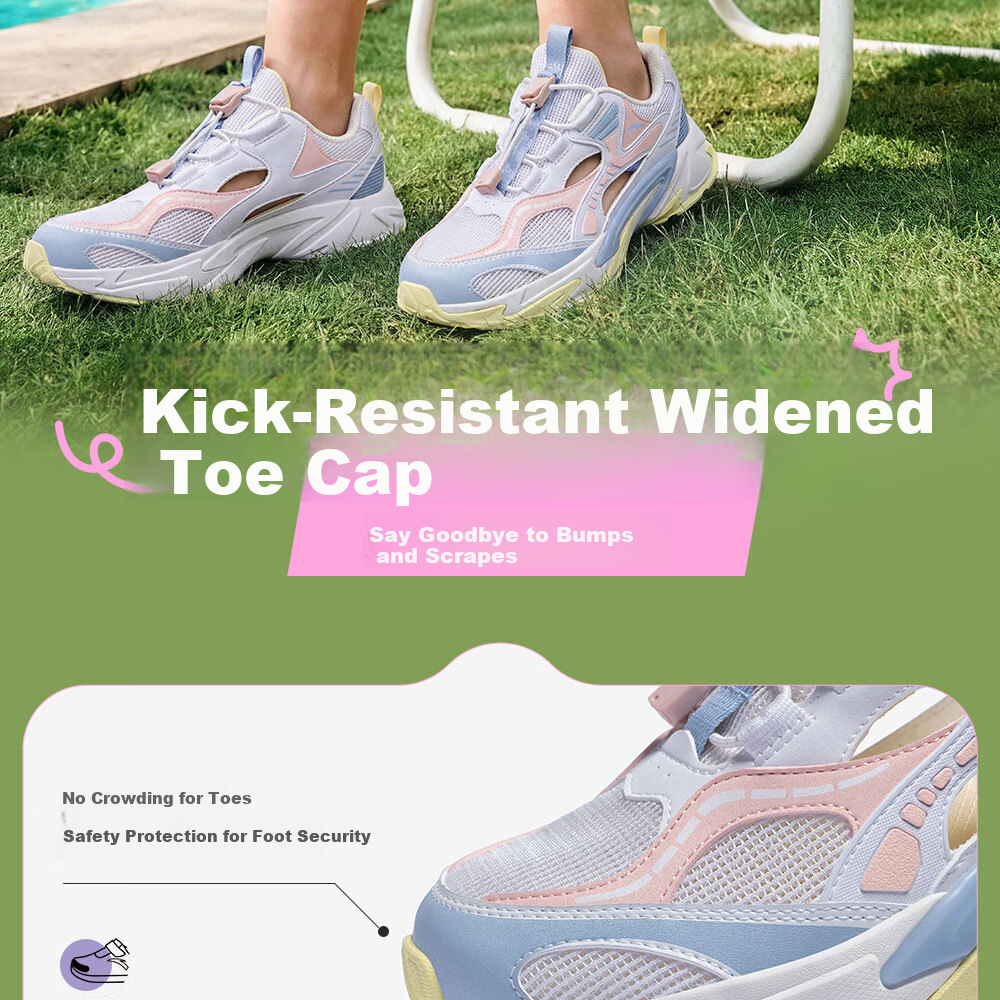 Anta Kids Boys Sandals 2026 Summer Outdoor Breathable Non-slip Water Shoes Frame Shoes A12626976 18