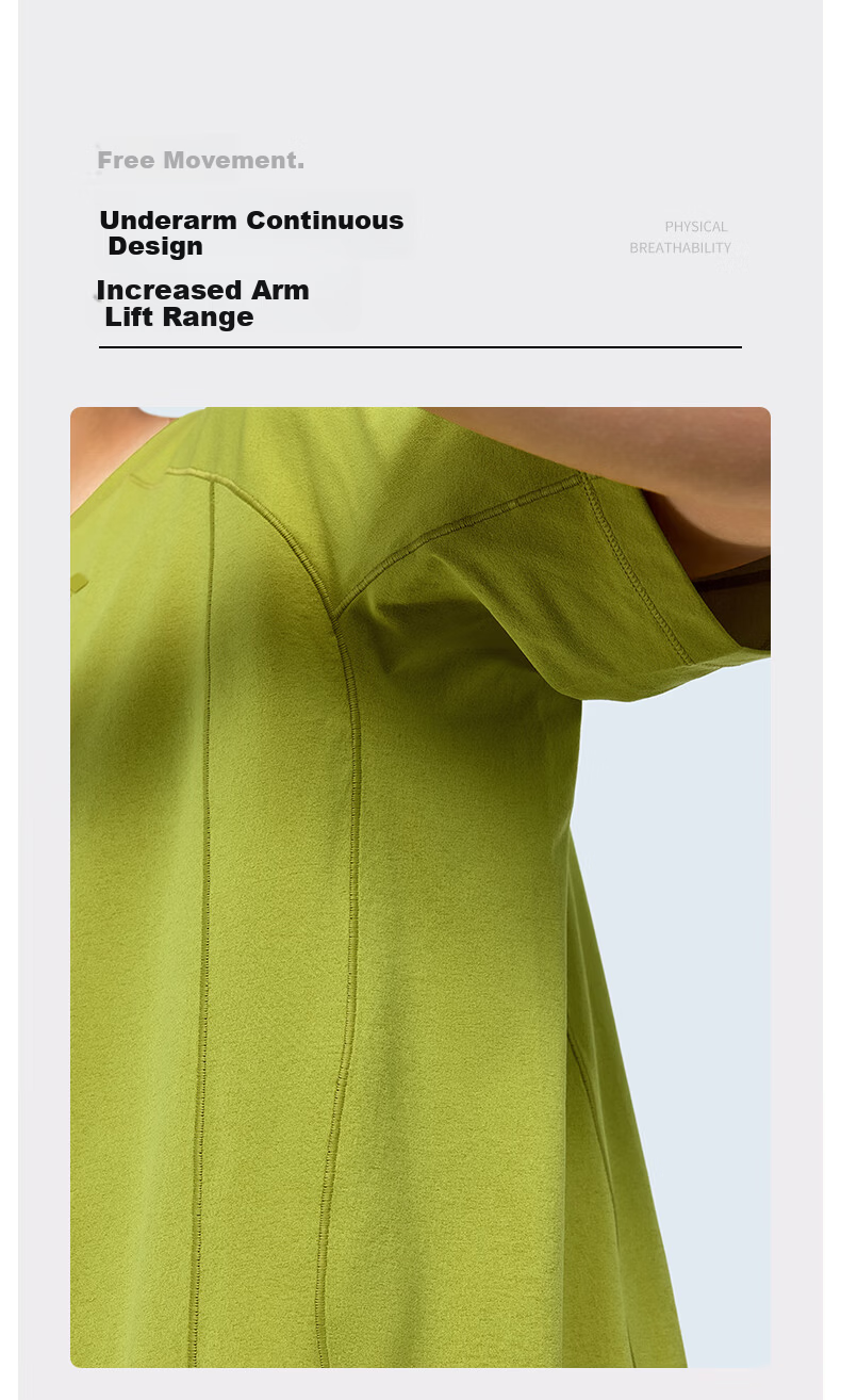 Kolumb Outdoor T-Shirt Couple Summer Breathable Polyester Cotton Blend Crew Neck Short Sleeve Sports Quick-Dry T-Shirt Qingguo Yellow XL 4