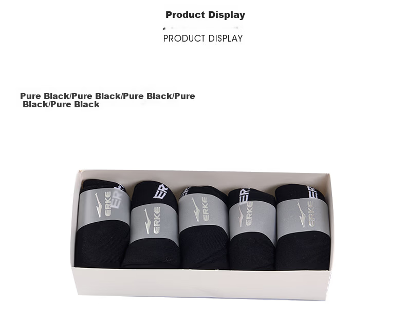 Hongxing Erke Men's Outdoor Casual Sports Socks 5-Pack Trendy Versatile Socks 8