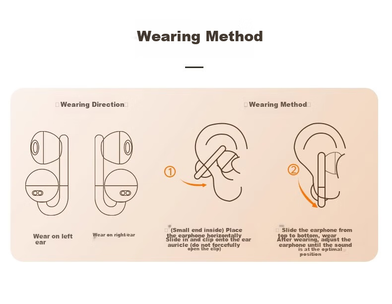 KINYO i9 Dynamic Ring AI Bluetooth Clip-On Wireless Bone Conduction Sports Call Noise-Cancelling Conference Translator Earphones for Xiaomi Apple Purple 40