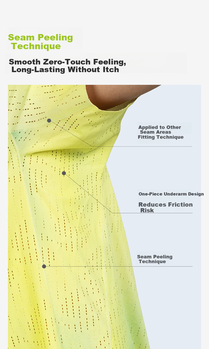 Feibit [Wind Tunnel Short Sleeve 4.0] Men's Quick-Dry Anti-Chafing Marathon Training Breathable T-Shirt Spring Bud XL 6