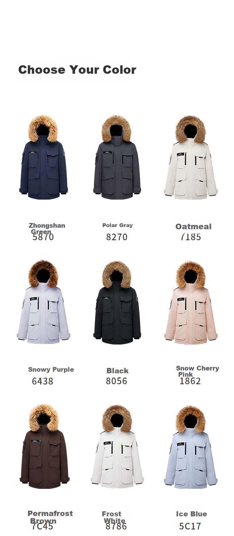 Bosideng 90% Down Jacket Unisex Couple Fashion Thickened Goose Down Large Fur Collar Mall Style Coat 11
