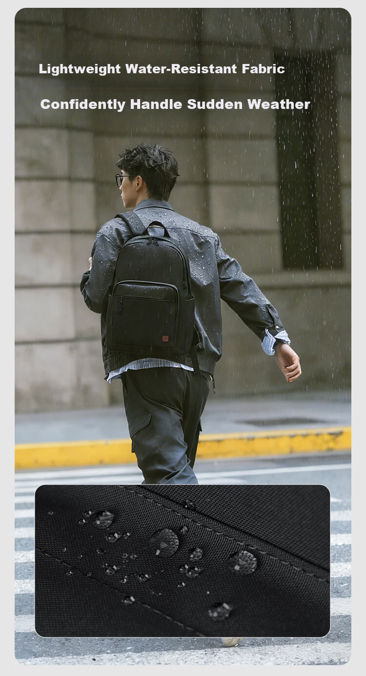JD Jingzao 2026 New Minimalist Sports Large Capacity Backpack 17-inch Laptop Bag for Students Business Commuting Black 8