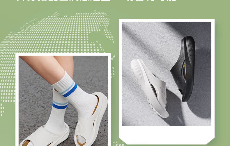 Li-Ning Slippers, Sports Sandals for Men, Summer Outdoor Non-Slip Beach Shoes, Home Couple Sandals, Men's And Women's Shoes, Black 5