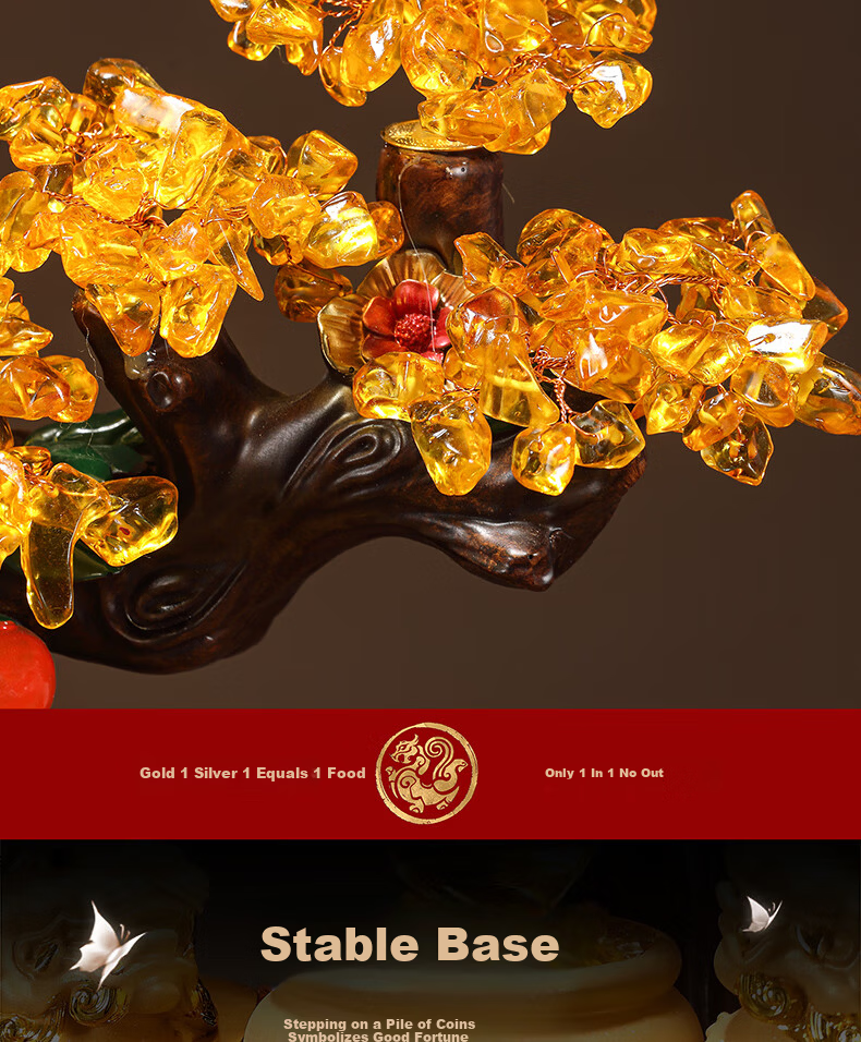 Lizhi Source Wealth Pixiu Treasure Basin Money Tree Ornament Store Cashier Desk Housewarming Opening Gift Living Room Wine Cabinet Decoration 16