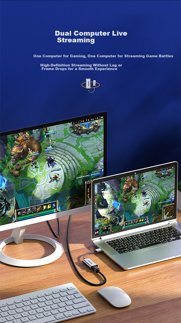 Sanze Video Capture Card Switch Game HDMI Female to USB Capture Adapter Cable PS4/NS Laptop Mobile Phone Live Streaming CJQ-015B 4