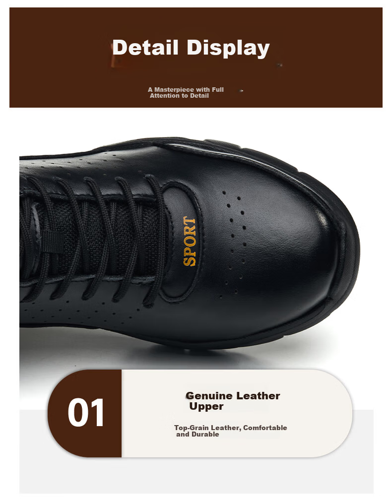 Dinggu Men's Safety Work Shoes Steel Toe Leather Lightweight Anti-Smash Anti-Puncture JD1705 Black K38 7