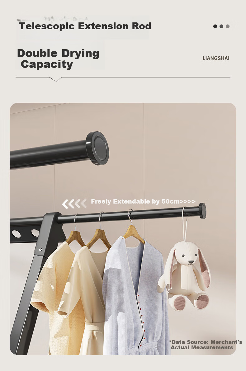 Jing Jiayi Foldable Floor Clothes Drying Rack Carbon Steel Home Balcony Laundry Rack Quilt Drying Rack Hanger 4