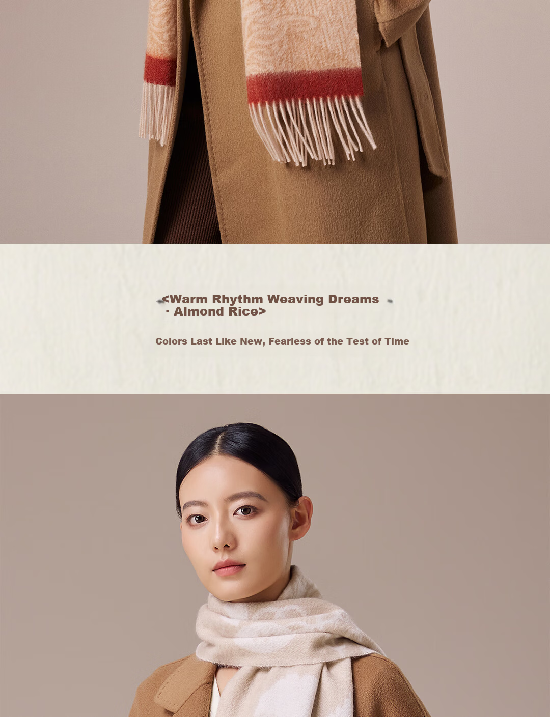 Shanghai Story Autumn Winter New 100% Cashmere Extended Scarf Jacquard Neck Warmer Gift Box for Elders Mom Mother's Day Birthday Gift 9