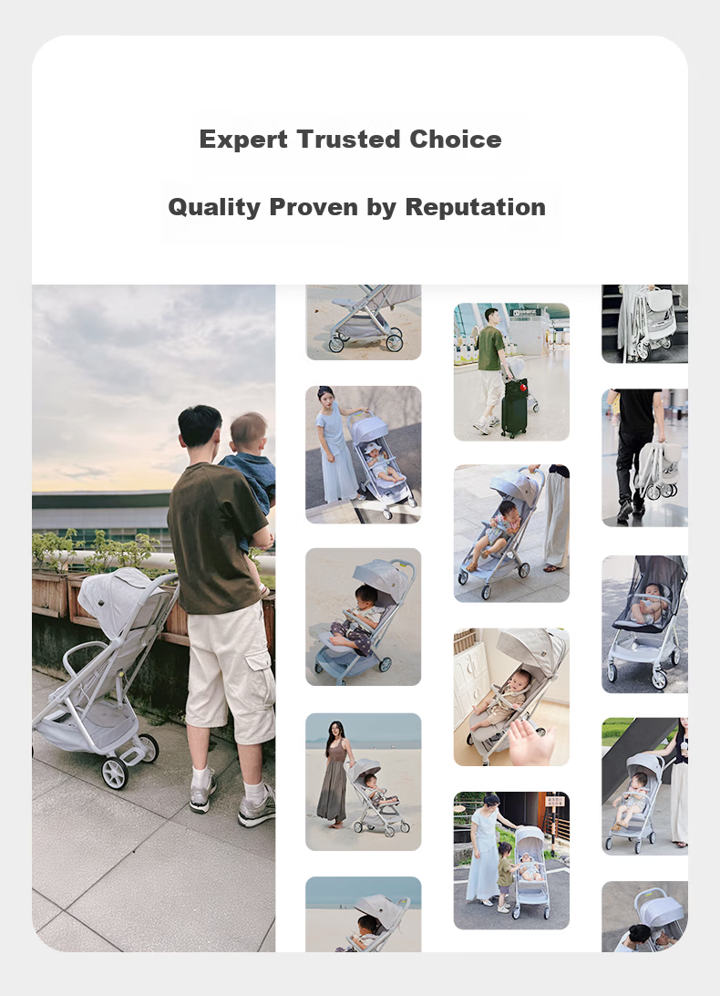 Babycare Pocket Stroller Lightweight Foldable Baby Pram T7 Flight Cabin Stardust Gray 7