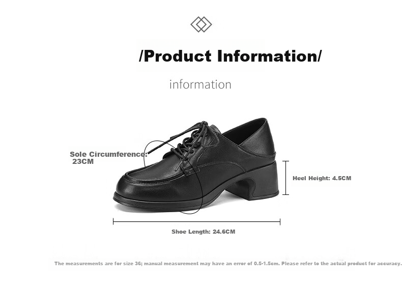 Mulinsen Women's Loafers Elegant Versatile Mom Shoes Commuter Lace-up Leather Flats Black 38 21