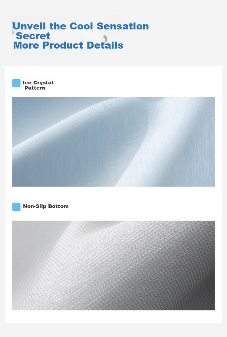 NetEase Yanxuan Xiancha Jelly Mat [Recommended by Banfo] 0 Allergy Class A Antibacterial Ice Silk Cooling Mat Ice Crystal Blue - Bed Sheet Style 1.5*2m 8