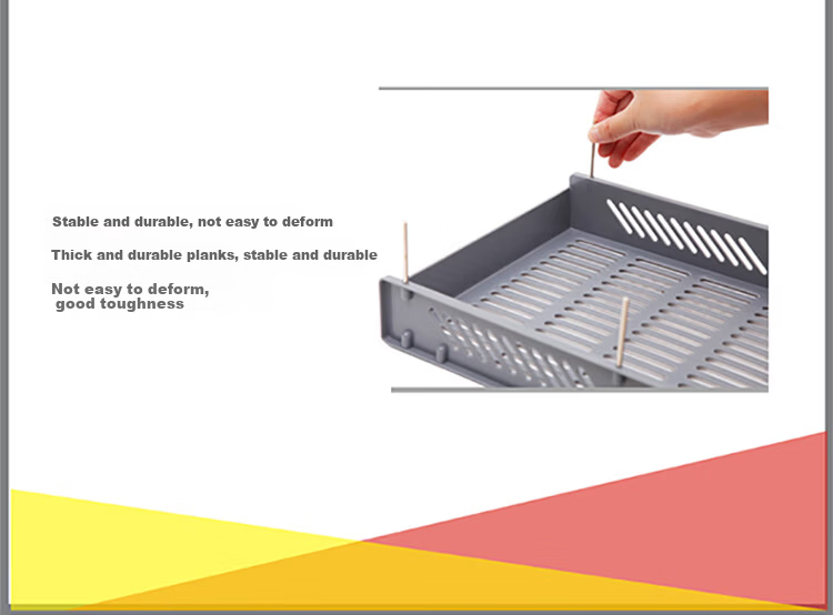 Guangbo Three-Tier Metal File Tray/Document Rack/Office Storage Multi-Layer File Organizer Desktop File Holder WZ9305 8