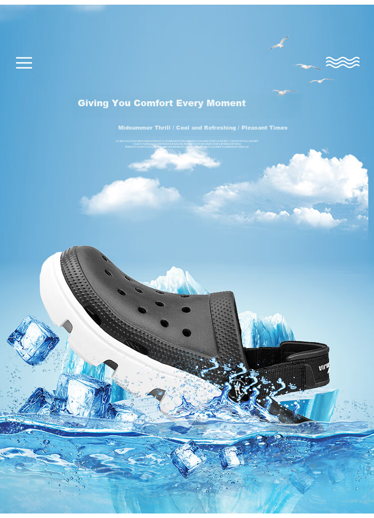 Bull Family Men's Summer Outdoor Clog Sandals with Cushioned Sole, Thick Platform, Closed Toe Beach Slippers for Men 5
