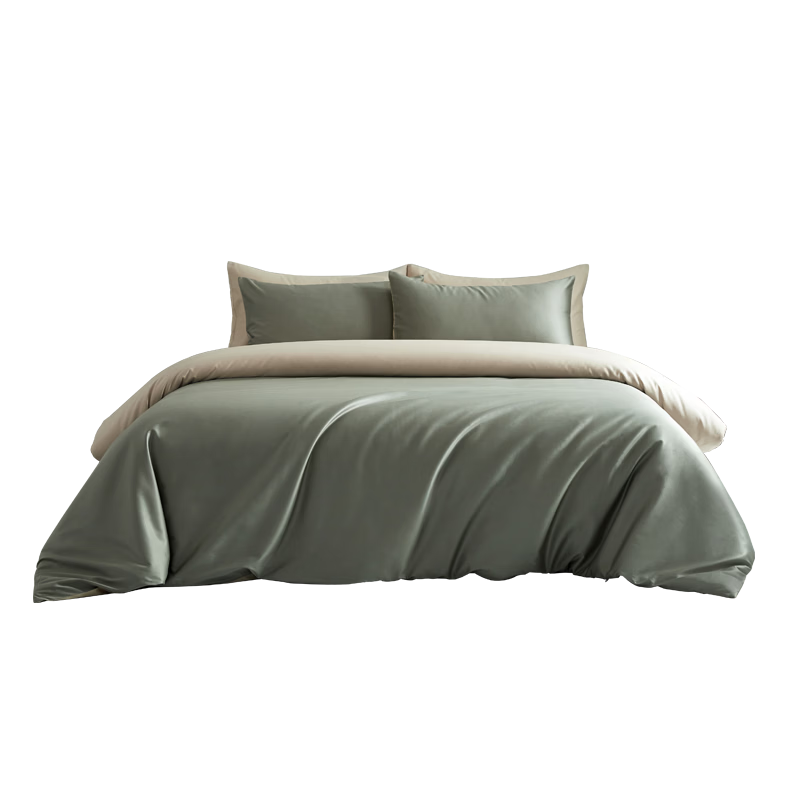 MIDO HOUSE Mingdu 100-Piece Xinjiang Long-Staple Cotton Bedding Set, Four Seasons Satin Duvet Cover, Pure Cotton Bedding Set, Fitted Sheet Style for 1.5m Bed