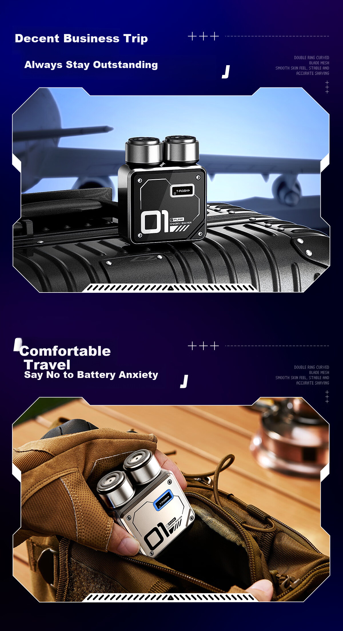 Tongshi Aiqi S9 High-Speed Dual-Head Alloy Body Portable Mini Men's Electric Shaver Birthday Anniversary Gift for Husband Boyfriend Custom Gift Box 17