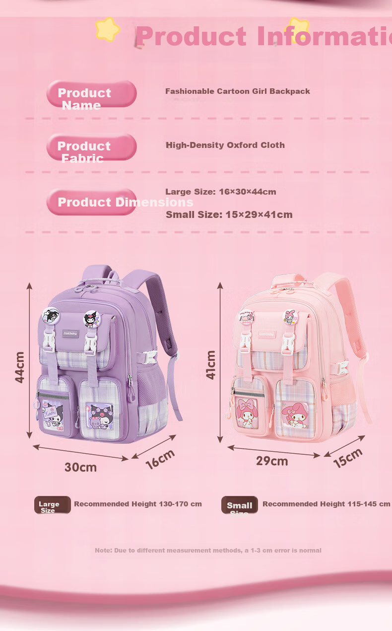 COOLBABY Backpack for Elementary Students Children's Ergonomic Lightweight Boys Girls Grades 3-6-9 Middle School High-Quality Schoolbag 3