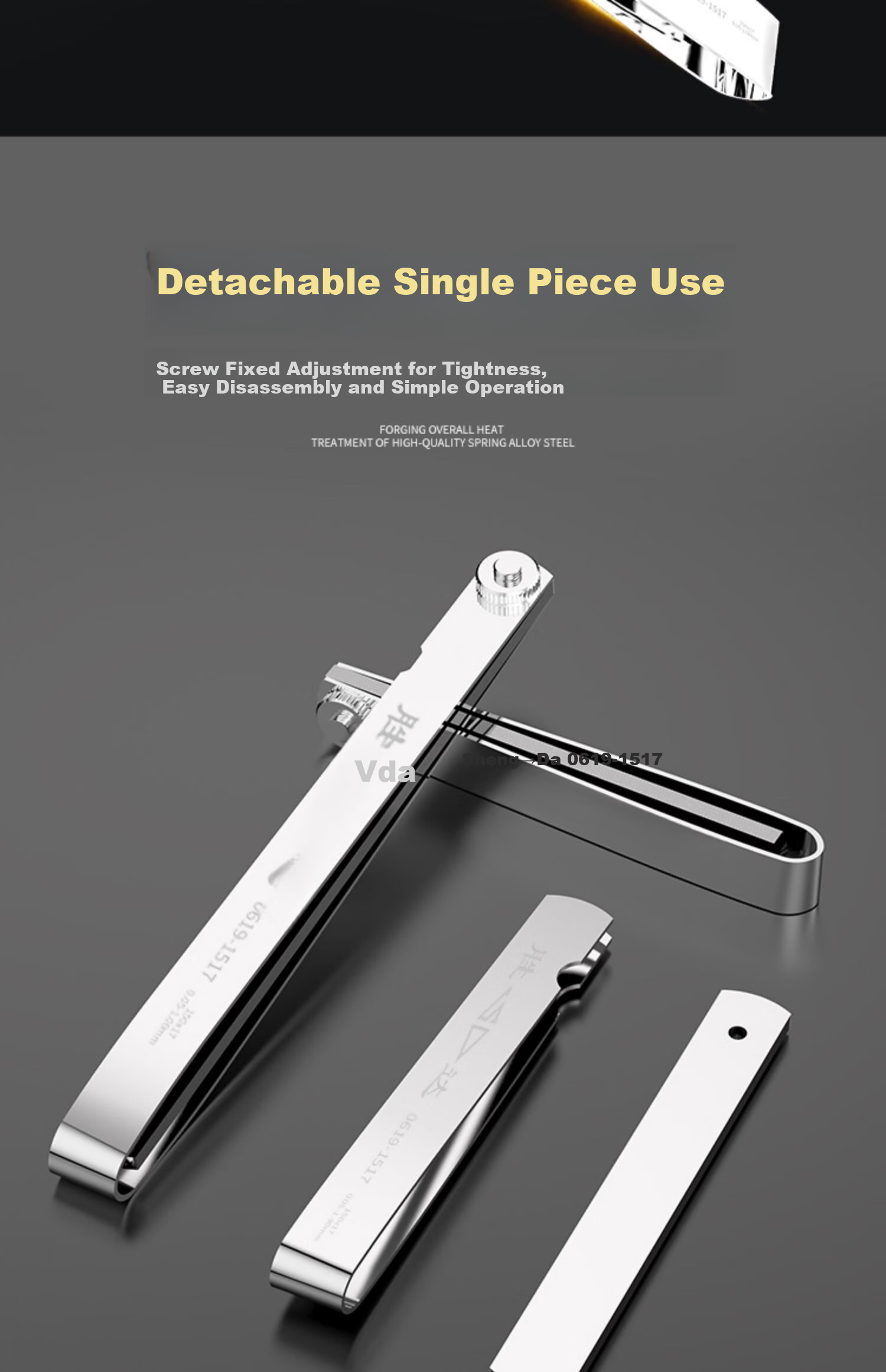 Shengda Stainless Steel High-Precision Single-Piece Feeler Gauge Set for Thick And Thin Valve Gap Measurement, 17-Piece Kit 13