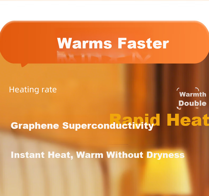 CHIGO Graphene Waterproof Single Electric Heating Blanket 1.8x0.9m High Temperature Power-off 3C Certified Dormitory Use 5