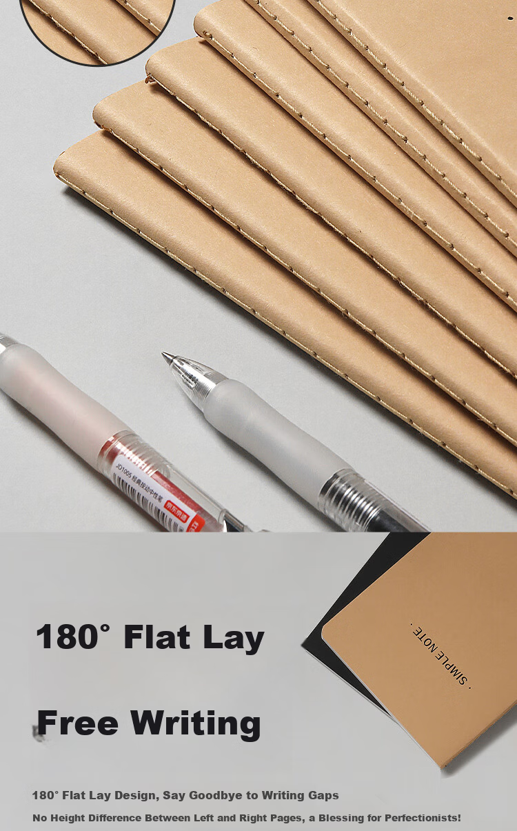 JD Jingzao 16K 32-Page Thickened Kraft Stitching English Exercise Notebook for Primary and Secondary Students, 5-Pack 5