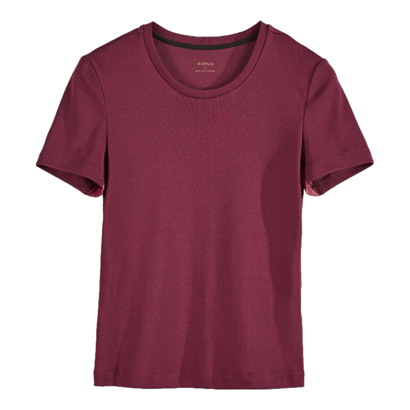 Rizhuo RIZHUO Printed Short Sleeve T-Shirt 2026 Summer New Round Neck Shoulder Summer Top Red L